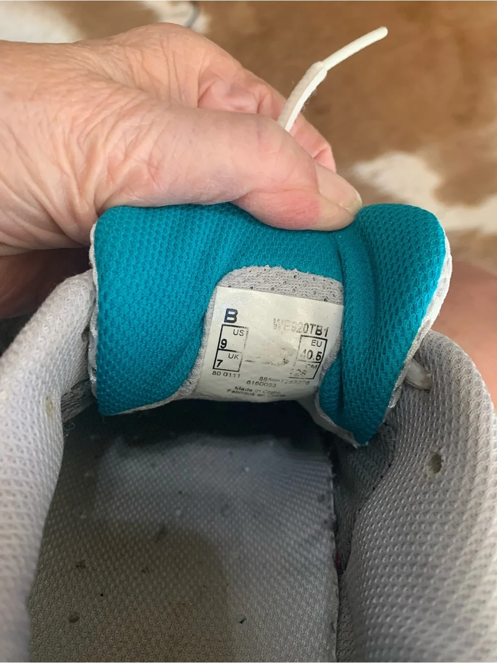 New Balance N-ERGY 920 Silver/Turquoise Athletic Women’s Sneaker Sz 9